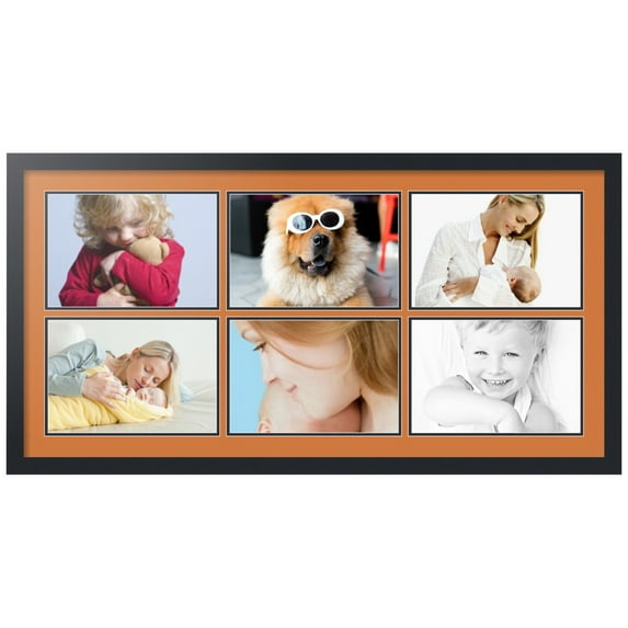 ArtToFrames Collage Photo Picture Frame with 6 - 8x12 Openings, Framed in Black with Octoberfest and Black Mats (CDM-3926-153)