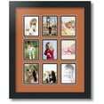 thumbnail image 1 of ArtToFrames Collage Photo Picture Frame with 9 - 2.5x3.5 Openings, Framed in Black with Red Orange and Black Mats (CDM-3926-213), 1 of 8