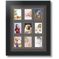 thumbnail image 1 of ArtToFrames Collage Photo Picture Frame with 9 - 2x3 Openings, Framed in Black with Chestnut and Black Mats (CDM-3926-213), 1 of 8