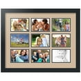 thumbnail image 1 of ArtToFrames Collage Photo Picture Frame with 9 - 3.5x5" Openings, Framed in Black with Scotch Mist and Black Mats (CDM-3926-1050), 1 of 7