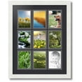 thumbnail image 1 of ArtToFrames Collage Photo Picture Frame with 9 - 3.5x5 Openings, Framed in White with Black and Black Mats (CDM-3966-213), 1 of 8