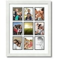 thumbnail image 1 of ArtToFrames Collage Photo Picture Frame with 9 - 3.5x5 Openings, Framed in White with Super White and Black Mats (CDM-3966-213), 1 of 8
