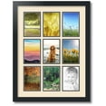 thumbnail image 1 of ArtToFrames Collage Photo Picture Frame with 9 - 4x6 Openings, Framed in Black with Alabaster and Black Mats (CDM-3926-213), 1 of 8