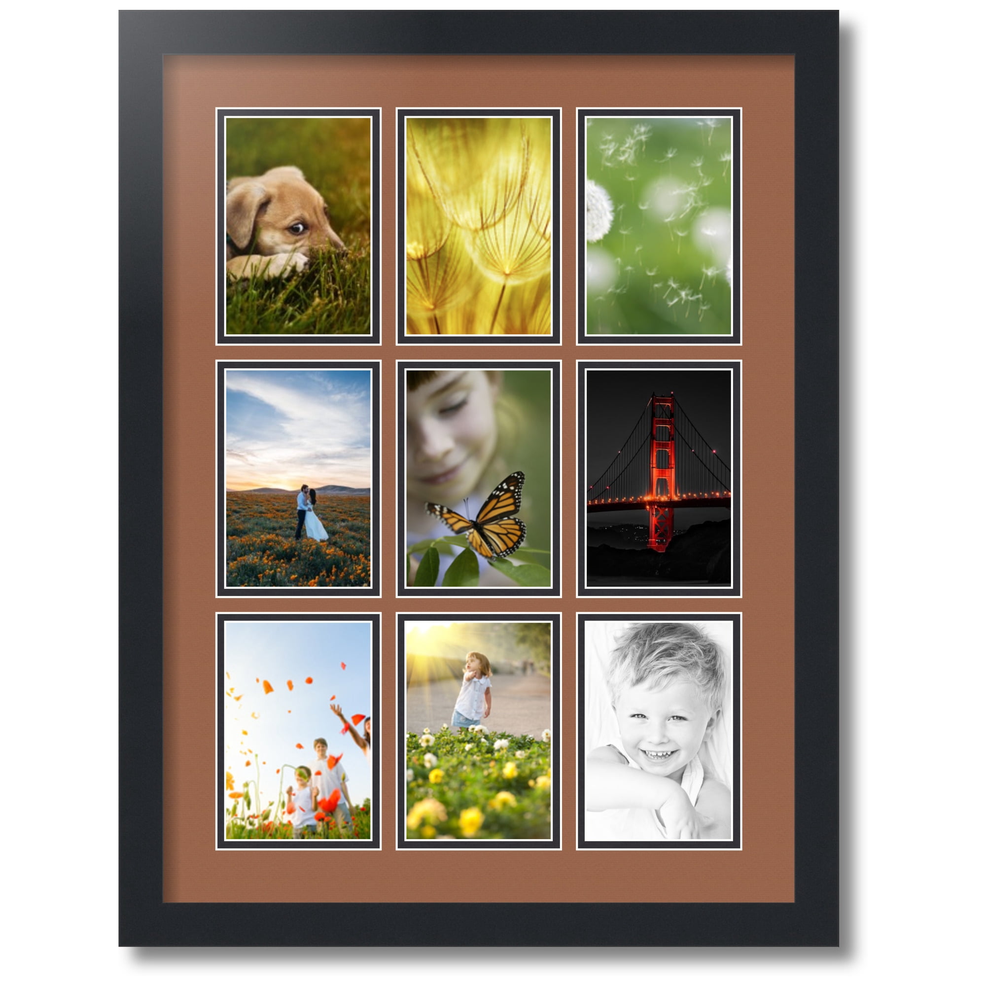 ArtToFrames Collage Photo Picture Frame with 9 - 4x6 Openings, Framed ...