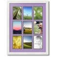 thumbnail image 1 of ArtToFrames Collage Photo Picture Frame with 9 - 4x6 Openings, Framed in White with Lavender Mist and Black Mats (CDM-3966-213), 1 of 8