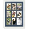 thumbnail image 1 of ArtToFrames Collage Photo Picture Frame with 9 - 4x6 Openings, Framed in White with Midnight Blue and Black Mats (CDM-3966-213), 1 of 8