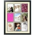 thumbnail image 1 of ArtToFrames Collage Photo Picture Frame with 9 - 5x7" Openings, Framed in Black with Oyster and Black Mats (CDM-3926-1048), 1 of 8