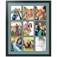 thumbnail image 1 of ArtToFrames Collage Photo Picture Frame with 9 - 6x8" Openings, Framed in Black with Nile Green and Black Mats (CDM-3926-1049), 1 of 8