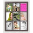 thumbnail image 1 of ArtToFrames Collage Photo Picture Frame with 9 - 6x8" Openings, Framed in White with Chestnut and Black Mats (CDM-3966-213), 1 of 8