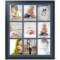 thumbnail image 1 of ArtToFrames Collage Photo Picture Frame with 9 - 8x10 Openings, Framed in Black with Delft Blue and Black Mats (CDM-3926-213), 1 of 7