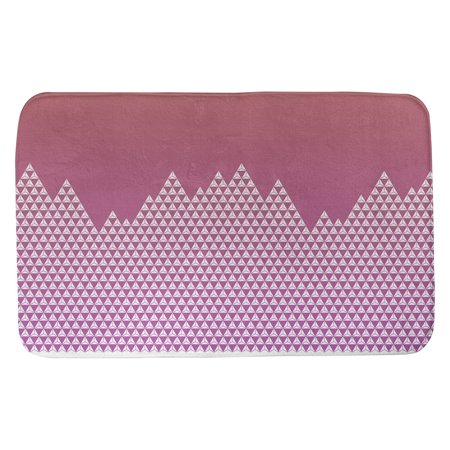 ArtVerse Mountain Pattern Bath Mat Orange & Purple 17 x 24
