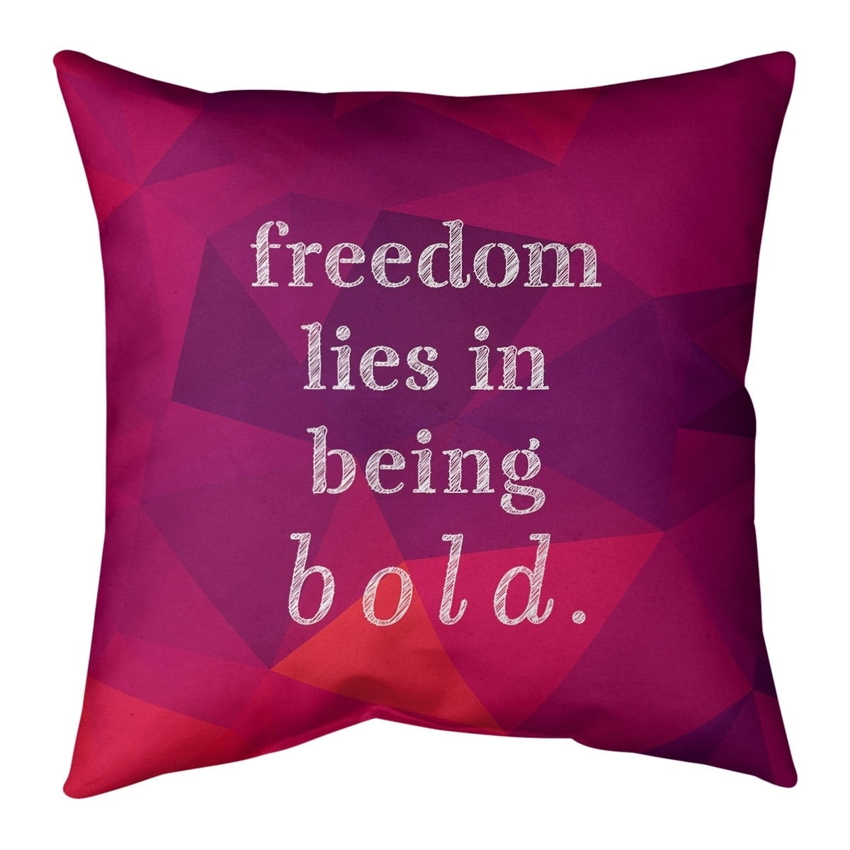 ArtVerse Quotes Faux Gemstone Be Bold Inspirational Quote Pillow-Faux ...