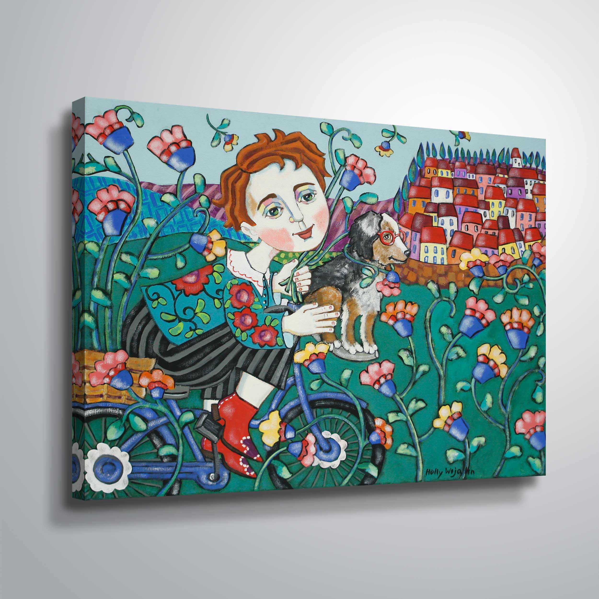 ArtWall A Boys Flowery Life, Gallery Wrapped Canvas by Holly Wojahn