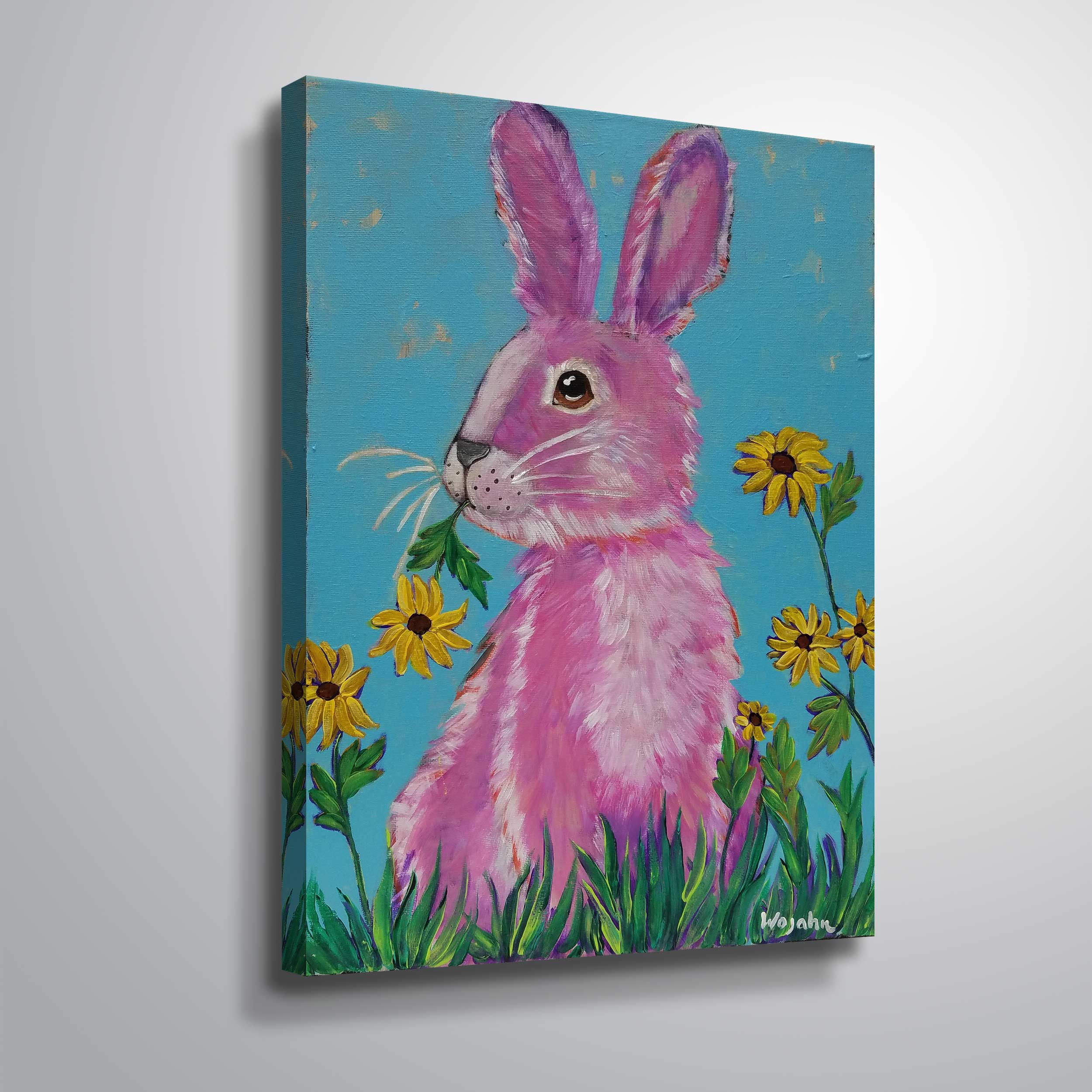 ArtWall A Pink Pause, Gallery Wrapped Canvas by Holly Wojahn