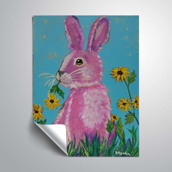 ArtWall A Pink Pause, Removable Wall Art Mural by Holly Wojahn