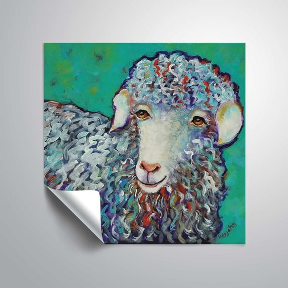 ArtWall A sheep in sheeps clothing, Removable Wall Art Mural by Holly Wojahn