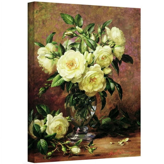 ArtWall Albert Williams "White Roses, A Gift from the Heart" Gallery-wrapped Canvas