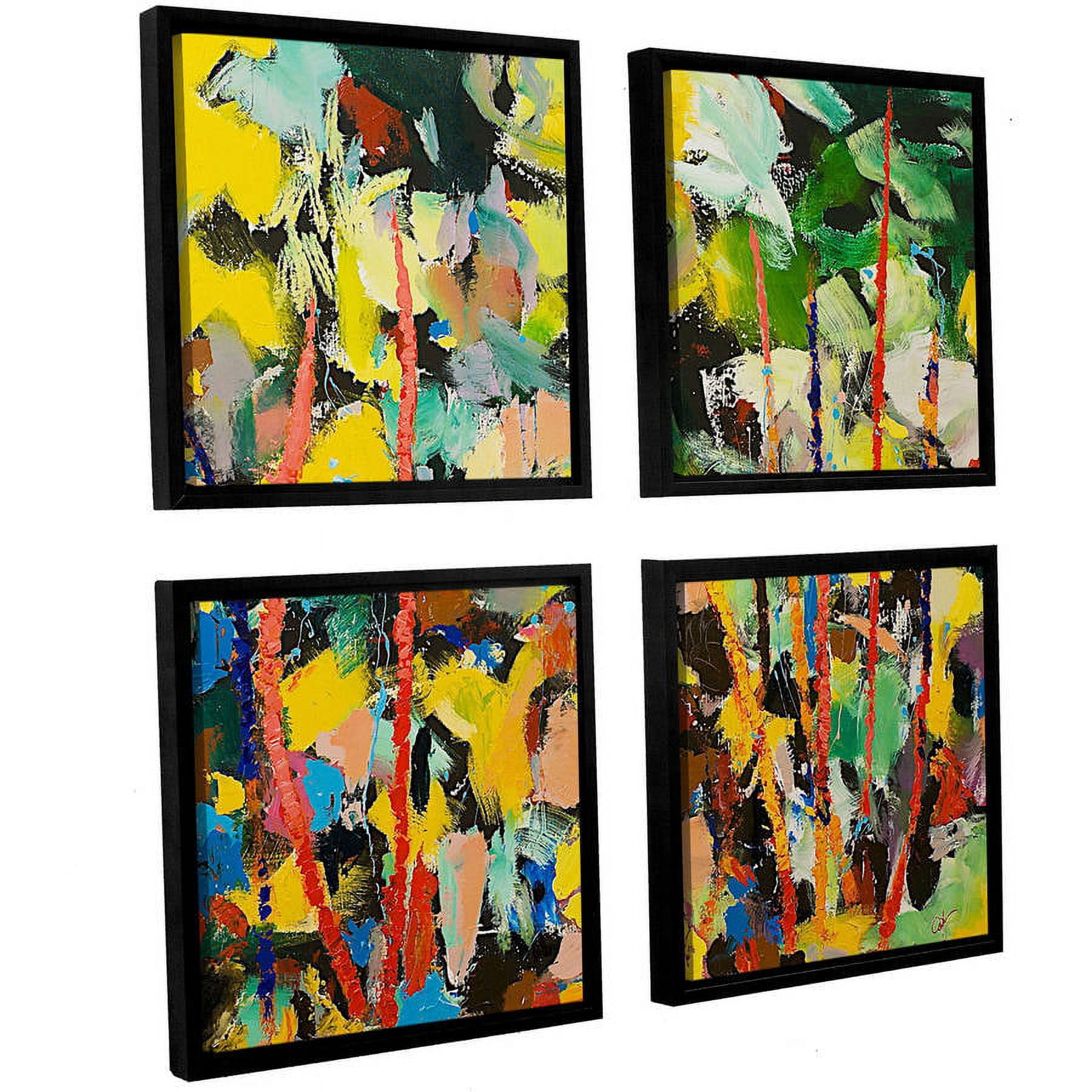 ArtWall Allan Friedlander "Airglow" 4-Piece Floater Framed Canvas Square Set