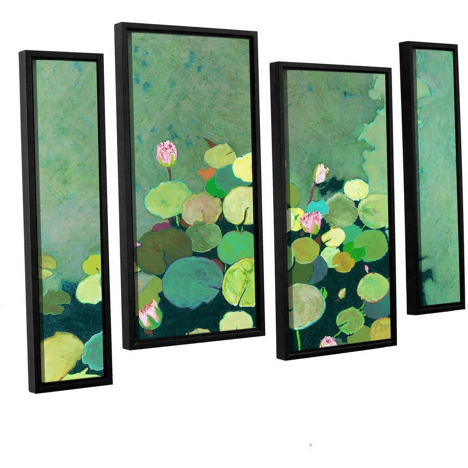 ArtWall Allan Friedlander "Betty's Serenity Pond" 4-Piece Floater Framed Canvas Staggered Set