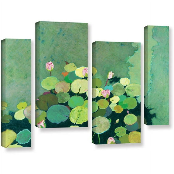 ArtWall Allan Friedlander "Betty's Serenity Pond" 4-Piece Gallery-Wrapped Canvas Staggered Set