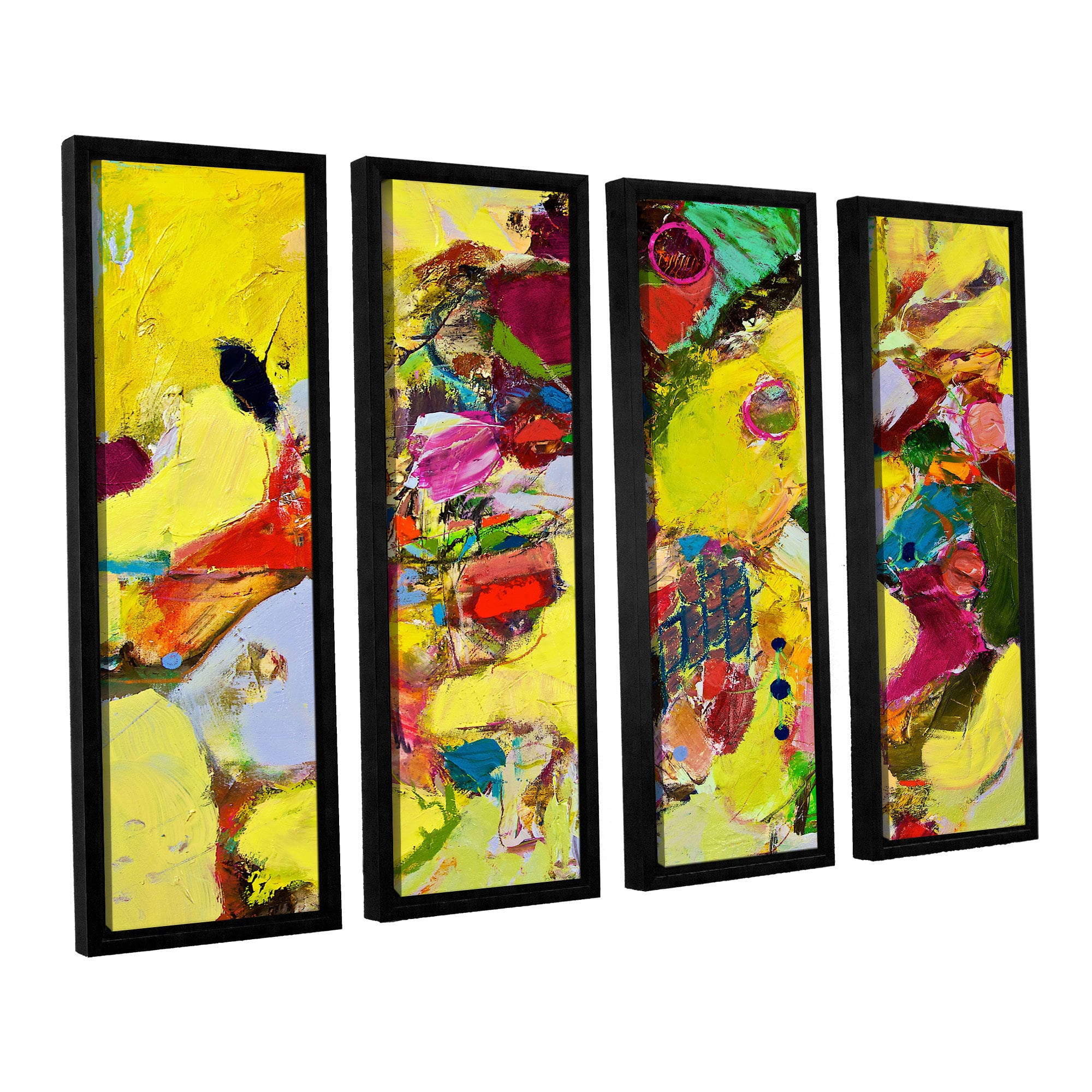 ArtWall  Allan Friedlander 'Bumble' 4 Piece Floater Framed Canvas Set