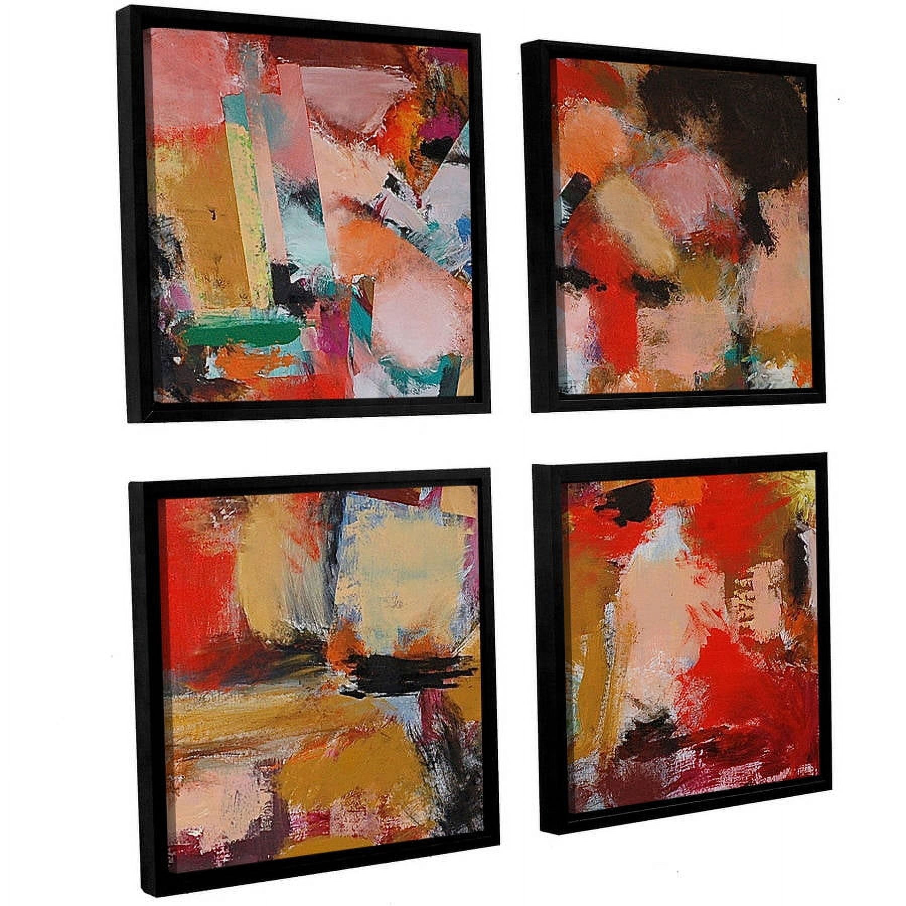 ArtWall Allan Friedlander "Entropy" 4-Piece Floater-framed Canvas Square Set