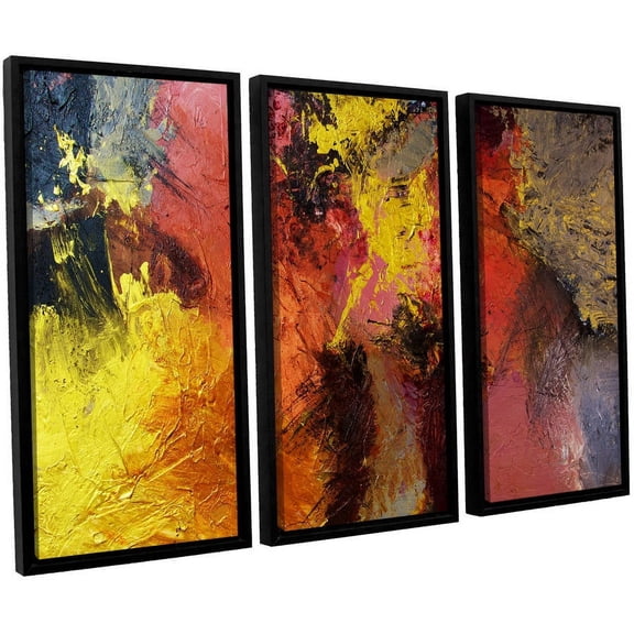 ArtWall Allan Friedlander "Fire And Brimstone" 3-Piece Floater-framed Canvas Set