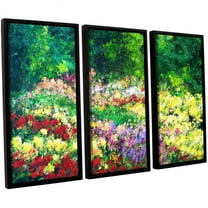 ArtWall Allan Friedlander "Forest Garden" 3-Piece Floater-framed Canvas Set