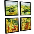 thumbnail image 1 of ArtWall Allan Friedlander "Golden Hedge" 4-Piece Floater-framed Canvas Square Set, 1 of 1