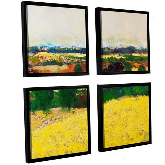 ArtWall Allan Friedlander "Golden Mound" 4-Piece Floater-framed Canvas Square Set