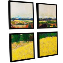 ArtWall Allan Friedlander "Golden Mound" 4-Piece Floater-framed Canvas Square Set