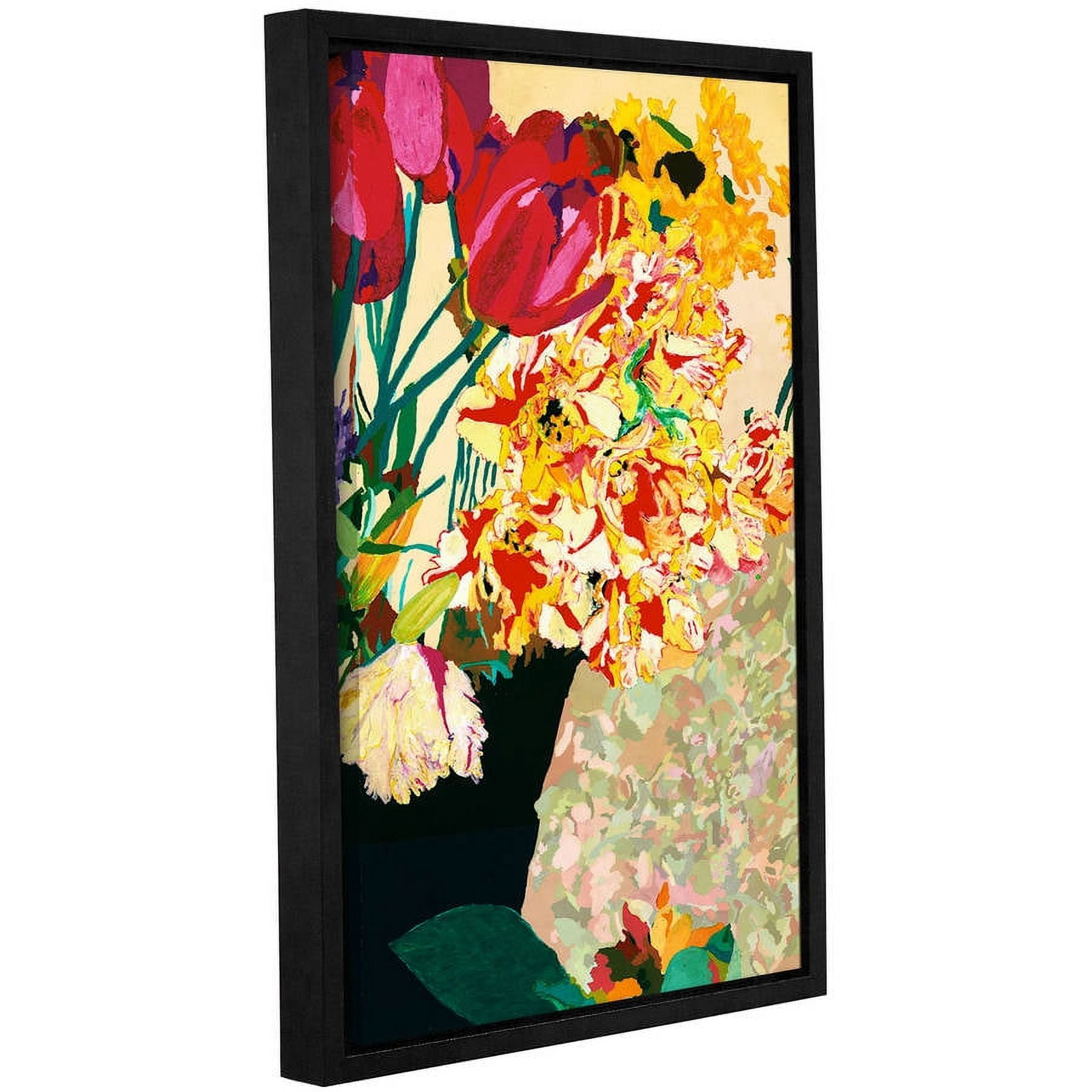 ArtWall Allan Friedlander "Les Fleurs" Gallery-wrapped Floater-framed Canvas
