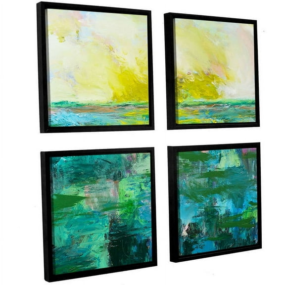 ArtWall Allan Friedlander "Morning Dew" 4-Piece Floater-framed Canvas Square Set