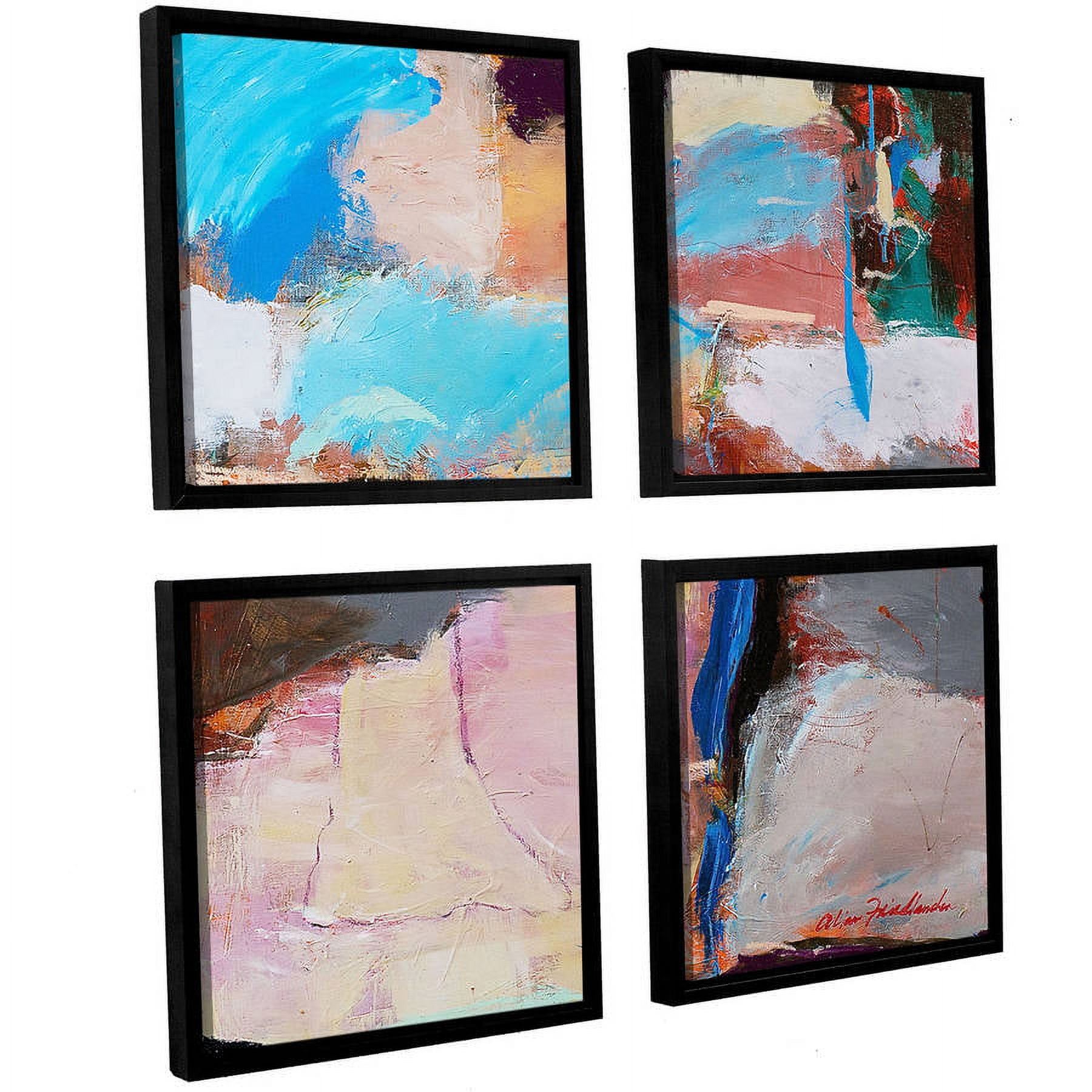 ArtWall Allan Friedlander "Nothing Of Everything" 4-Piece Floater-framed Canvas Square Set