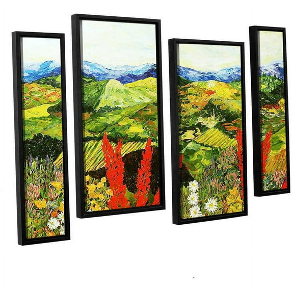 ArtWall Allan Friedlander "One More Step" 4-Piece Floater-framed Canvas Staggered Set