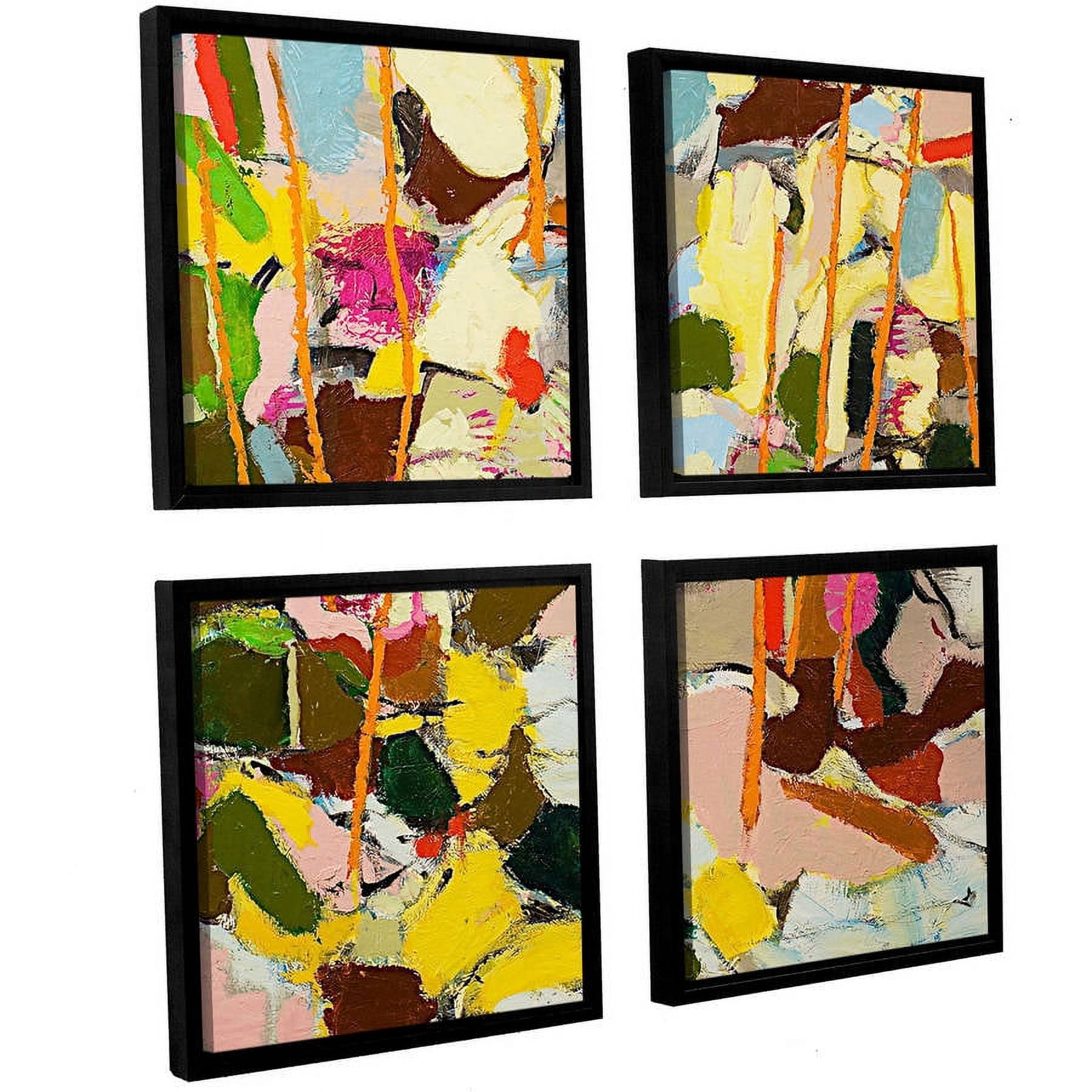 ArtWall Allan Friedlander "Piney Woods" 4-Piece Floater-framed Canvas Square Set