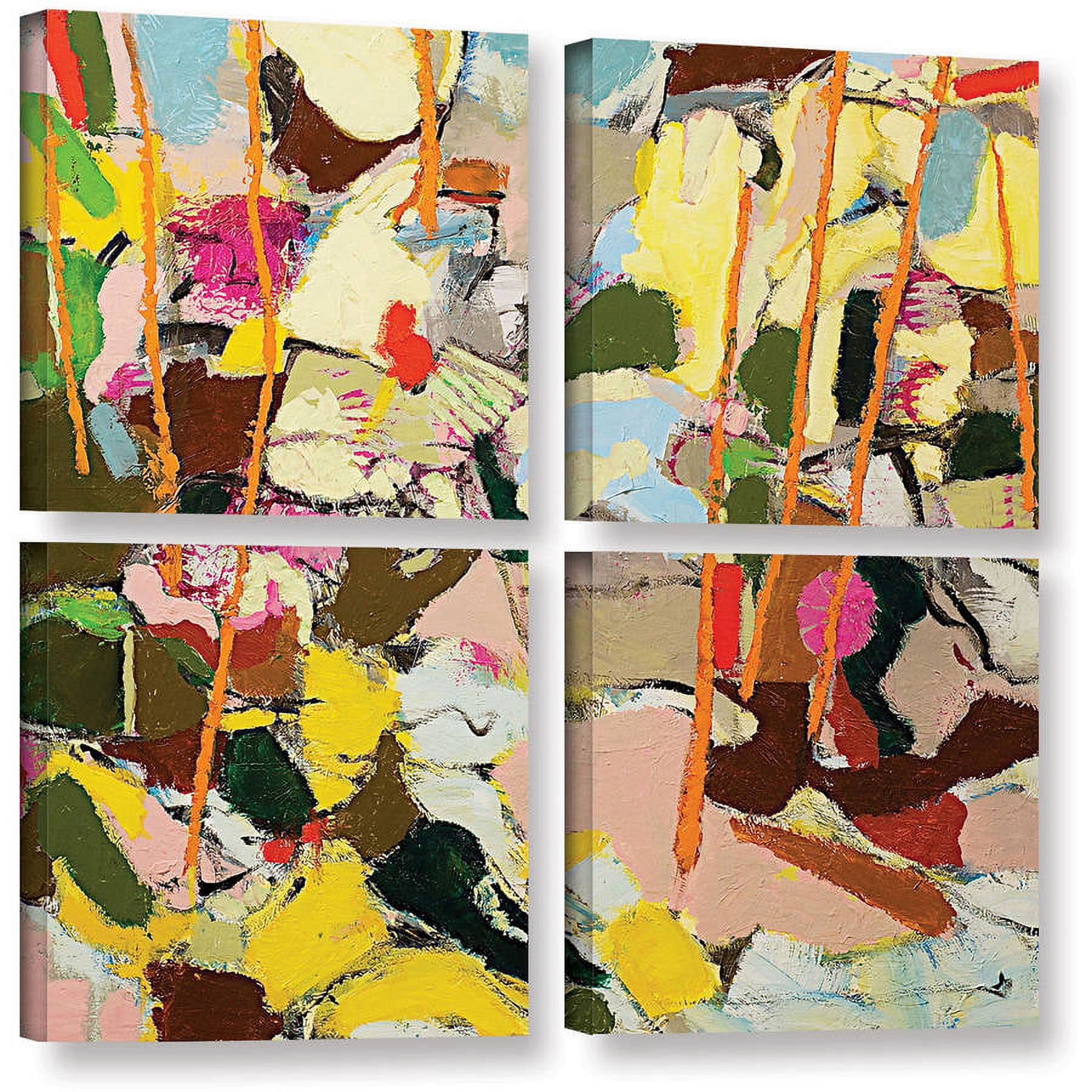 ArtWall Allan Friedlander "Piney Woods" 4-Piece Gallery-wrapped Canvas Square Set