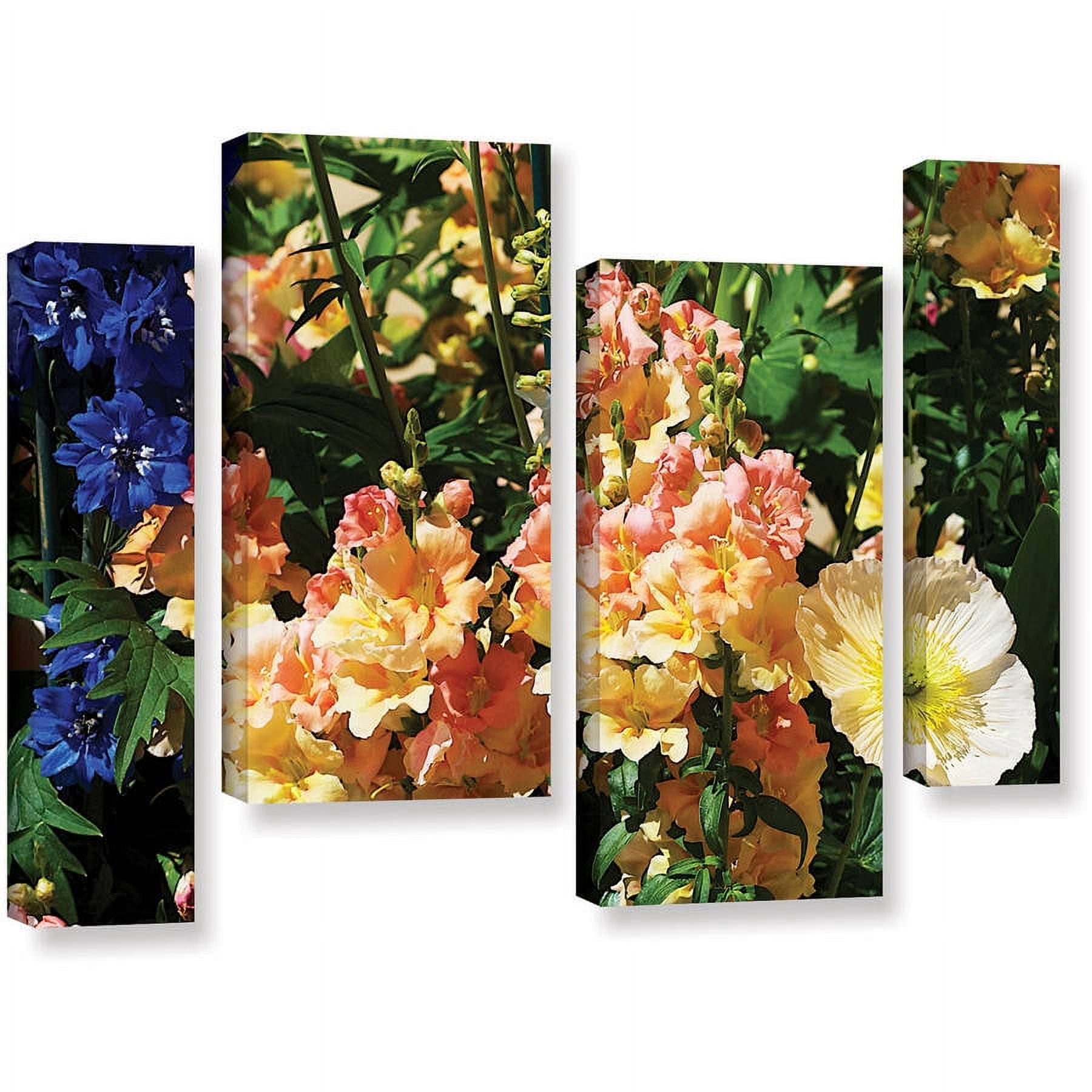 ArtWall Allan Friedlander "Pink Poppy" 4-Piece Gallery-wrapped Canvas Staggered Set