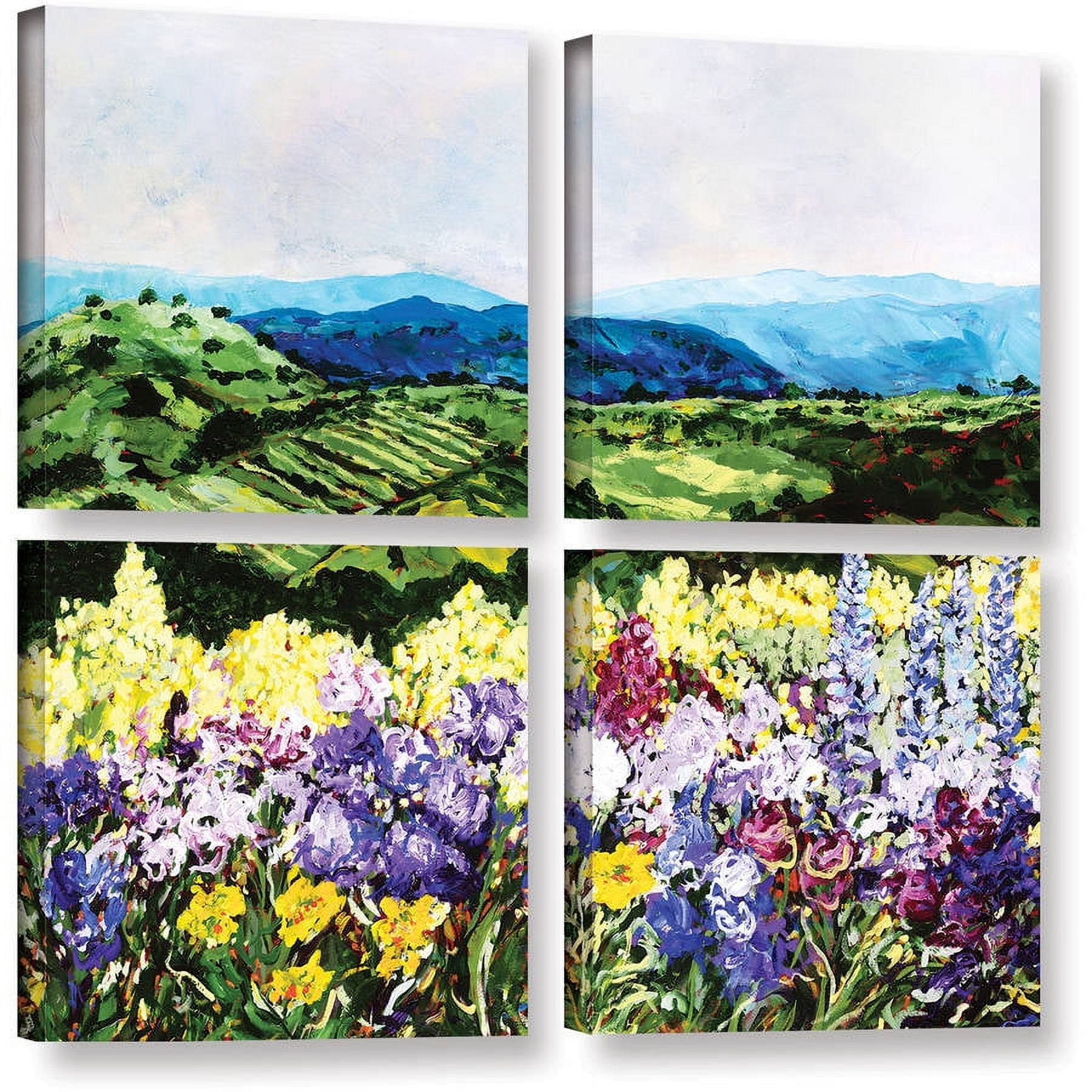 ArtWall Allan Friedlander "Pollinator's Ravine" 4-Piece Gallery-wrapped Canvas Square Set