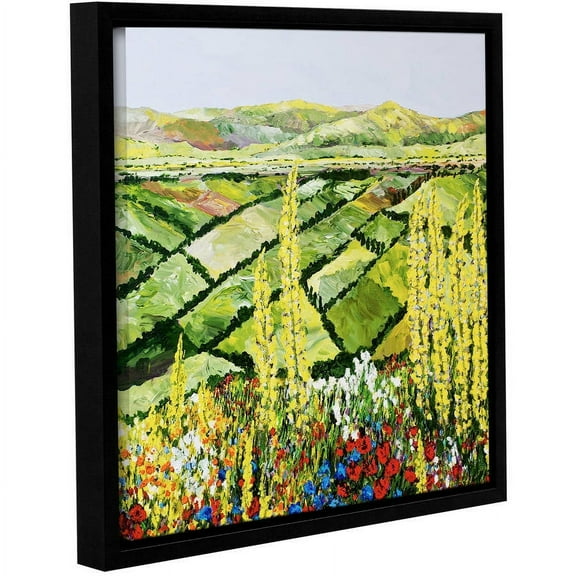 ArtWall Allan Friedlander "Rolling Fields" Gallery-wrapped Floater-framed Canvas