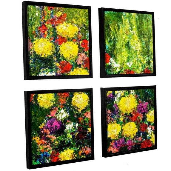 ArtWall Allan Friedlander "Savannah" 4-Piece Floater-framed Canvas Square Set
