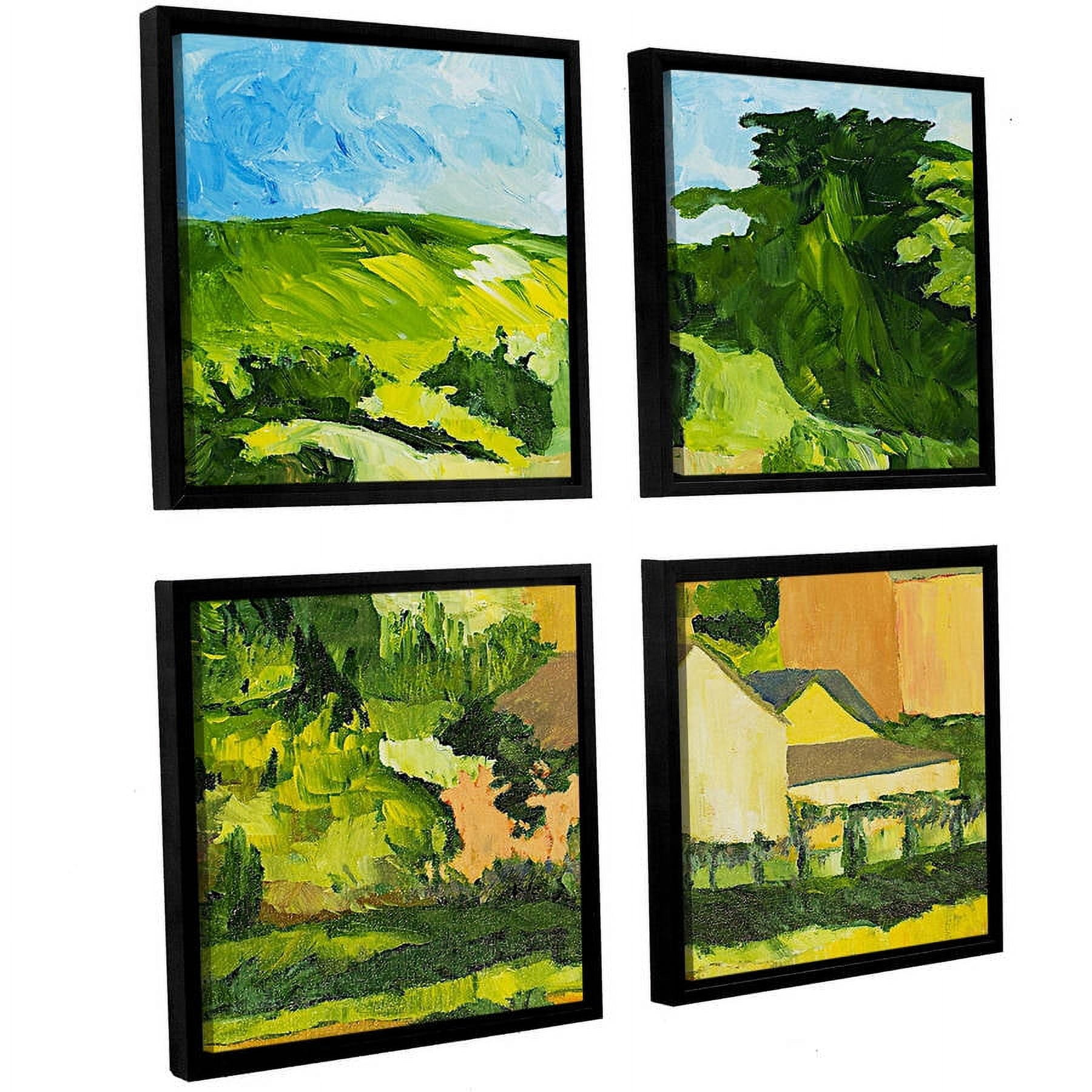 ArtWall Allan Friedlander "Sonoma Home" 4-Piece Floater-framed Canvas Square Set