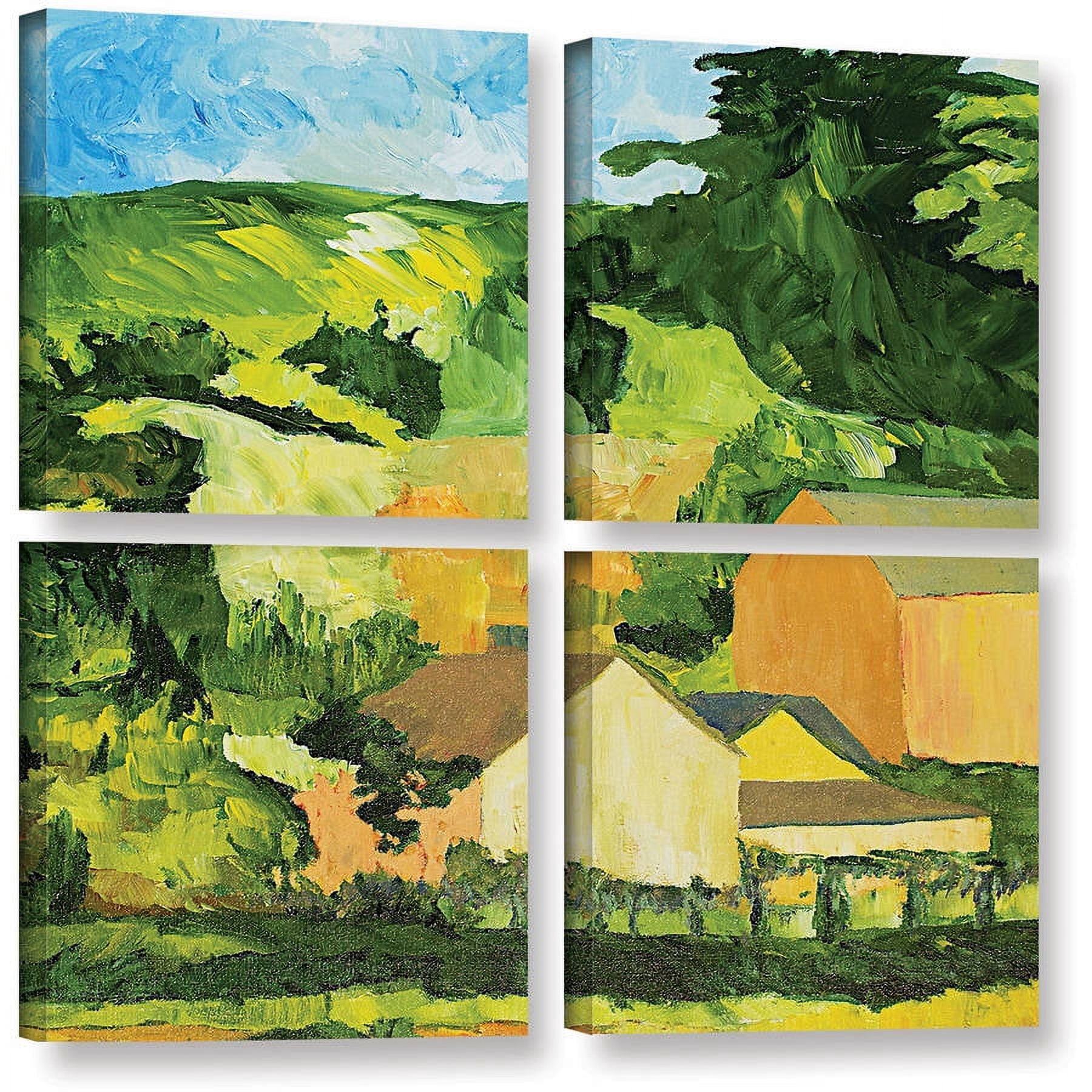 ArtWall Allan Friedlander "Sonoma Home" 4-Piece Gallery-wrapped Canvas Square Set