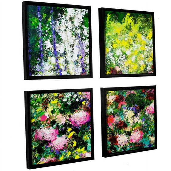 ArtWall Allan Friedlander "Summertime" 4-Piece Floater-framed Canvas Square Set
