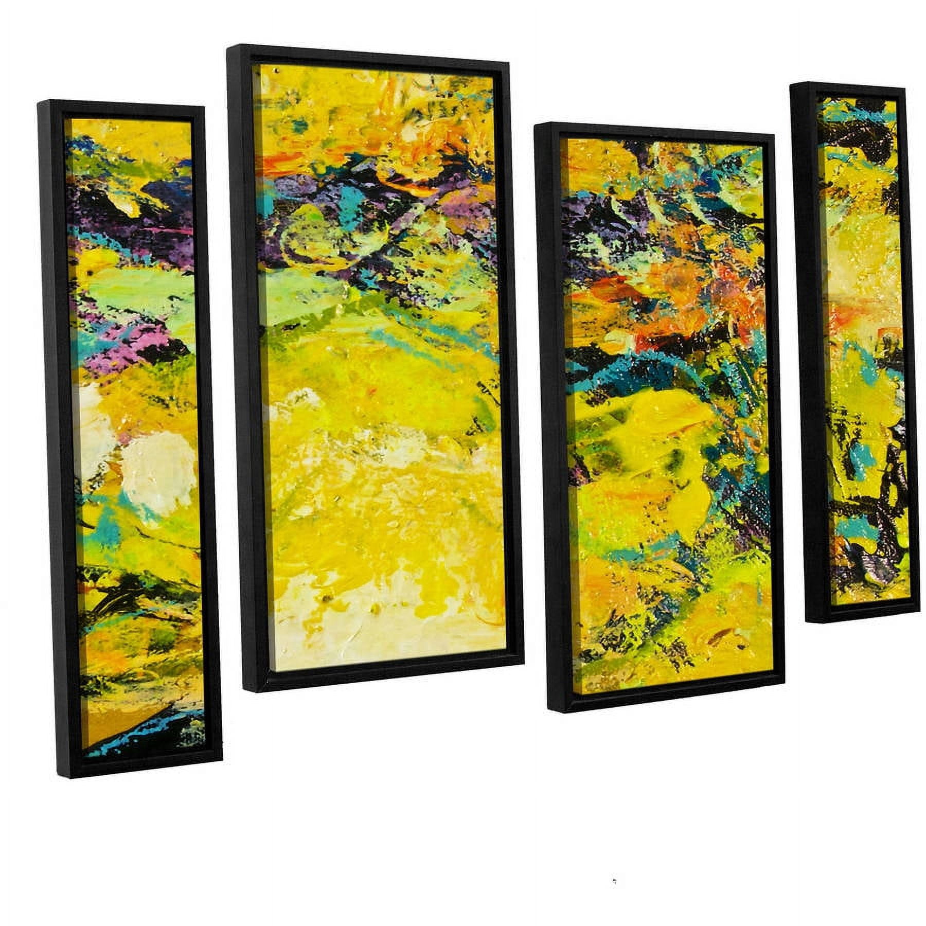 ArtWall Allan Friedlander "Watermelon Patch" 4-Piece Floater-framed Canvas Staggered Set