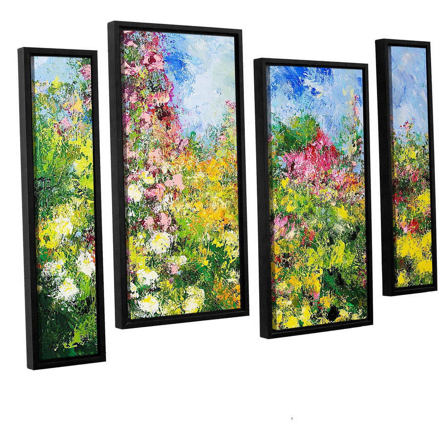 ArtWall Allan Friedlander "Wild Sweetness" 4-Piece Floater-framed Canvas Staggered Set