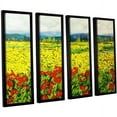 thumbnail image 1 of ArtWall Allan Friedlander "Zone De Fleurs" 4-Piece Floater-framed Canvas Set, 1 of 1