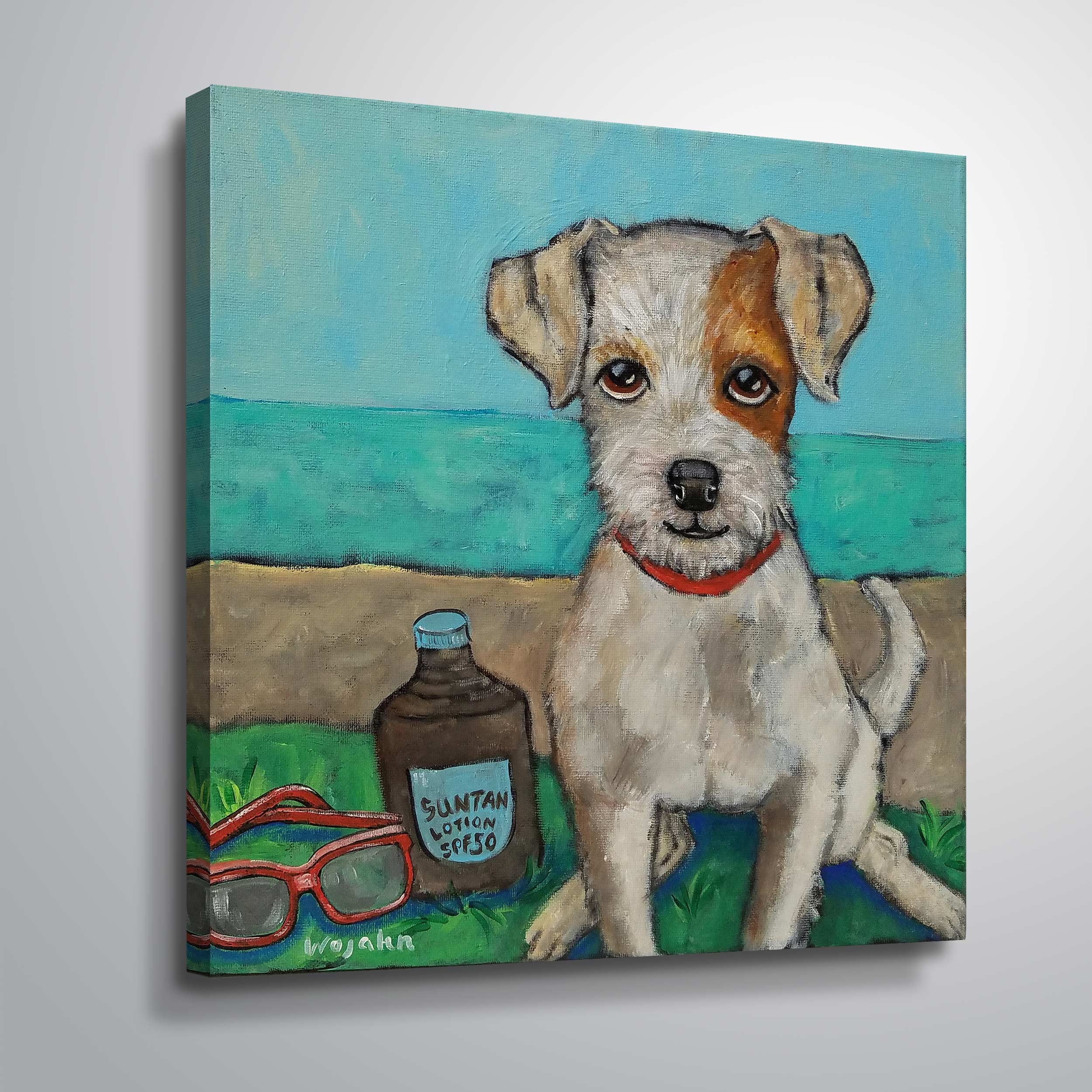ArtWall Beach Boy, Gallery Wrapped Canvas by Holly Wojahn