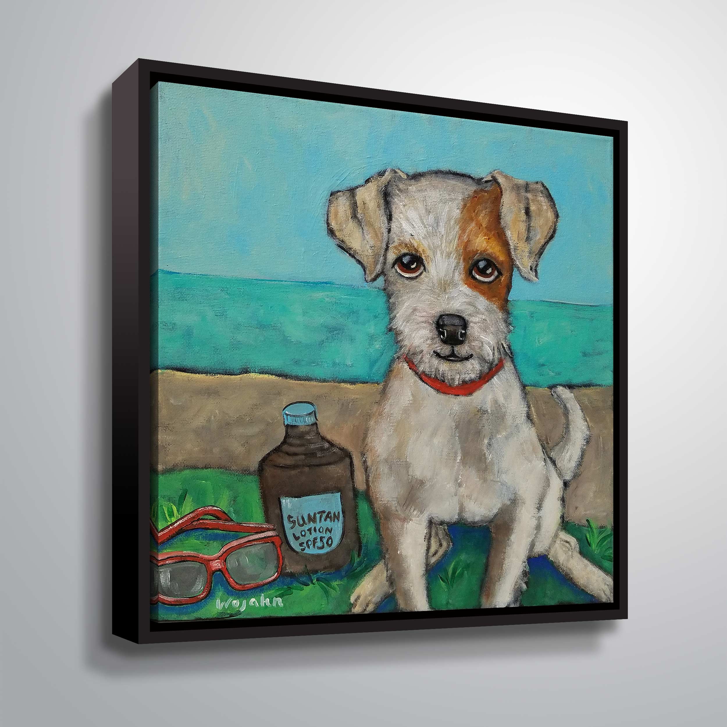 ArtWall Beach Boy, Gallery Wrapped Floater-framed Canvas by Holly Wojahn