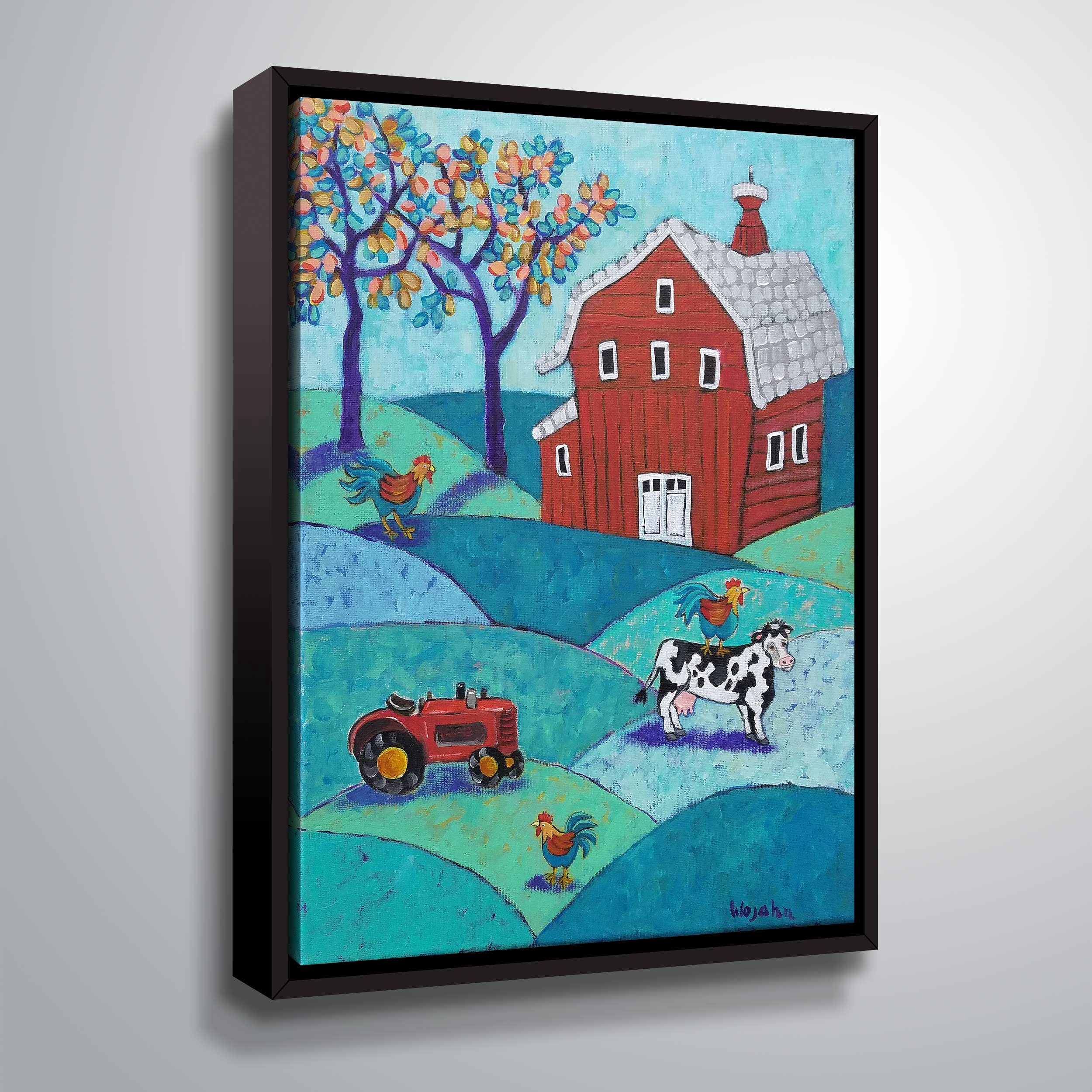 ArtWall Big Red, Gallery Wrapped Floater-framed Canvas by Holly Wojahn